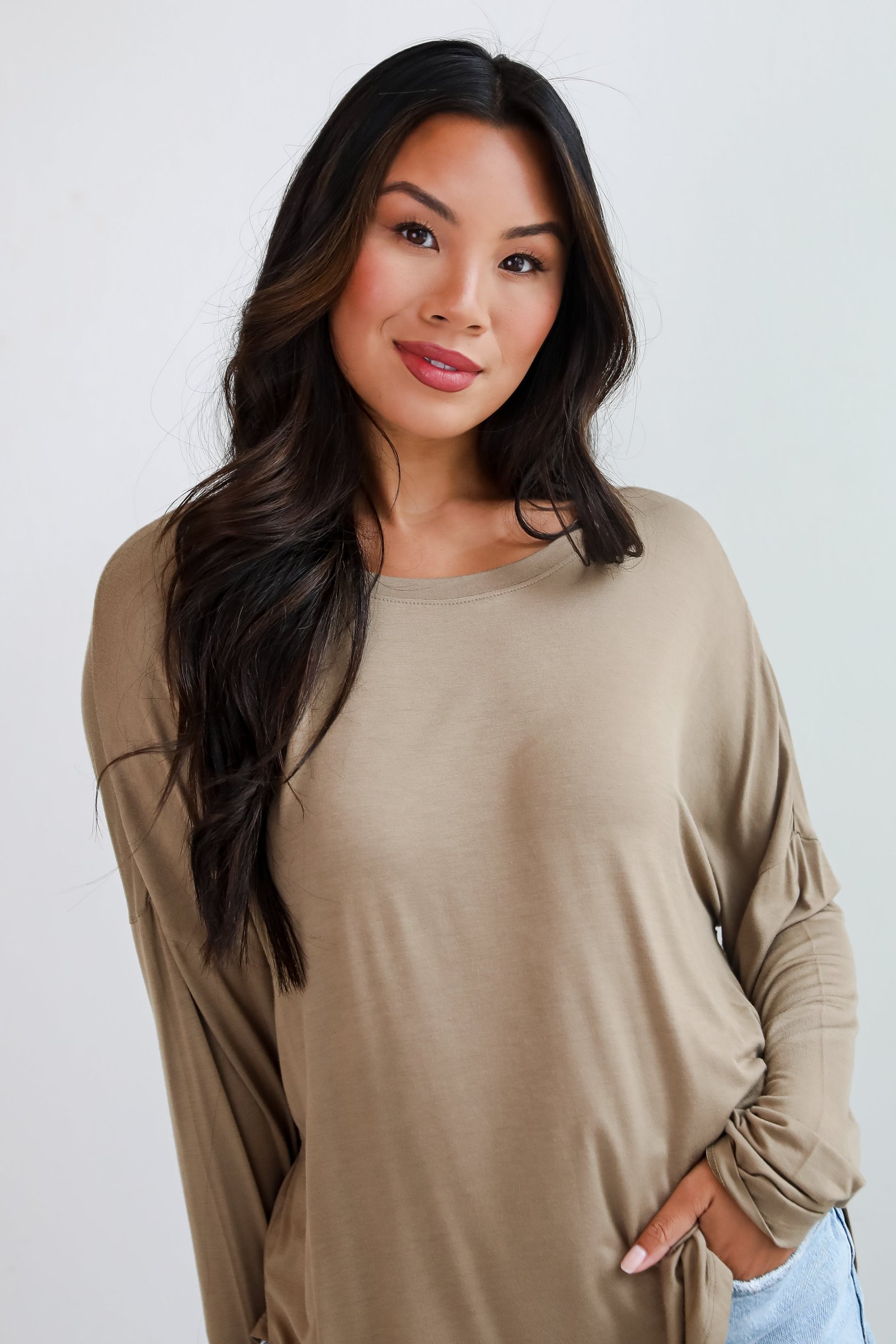 Callie Everyday Long Sleeve Tee - DU DEAL